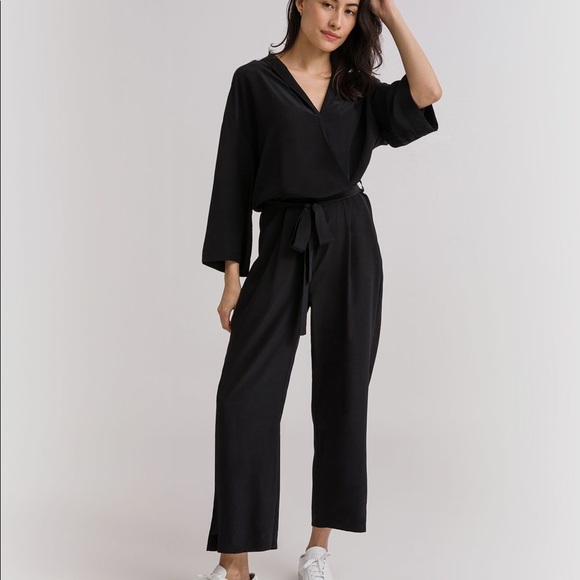 Grana Other - Grana Chinese Silk Wrap Jumpsuit